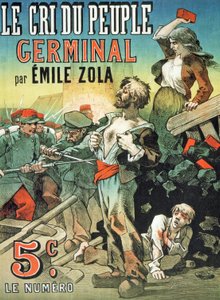 Plakat reklamujący publikację „Germinala” Emila Zoli (1840-1902) w „Le Cri du Peuple”